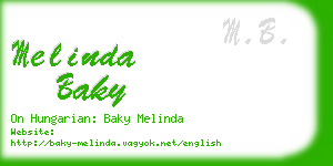 melinda baky business card
